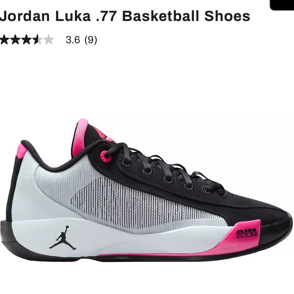 Jordan Luka .77 Black and Pink Basketball Shoes